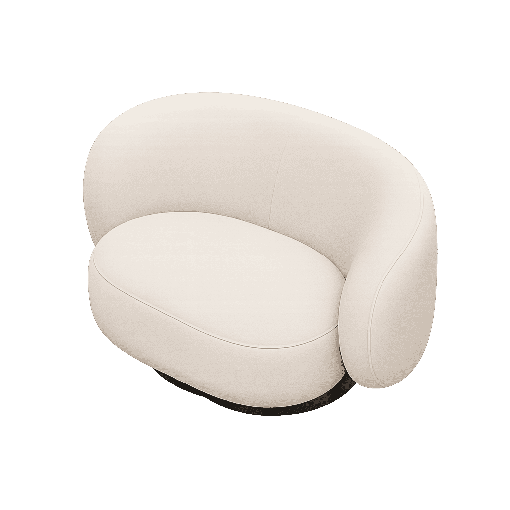 Bouclé Swivel Accent Chair